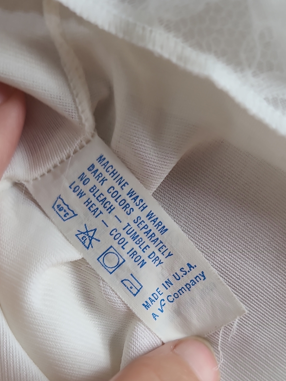 Vtg 70's Vanity Fair Ivory White Tricot Nylon Lace Trim 26" Full Slip Dress 36 - Picture 14 of 14